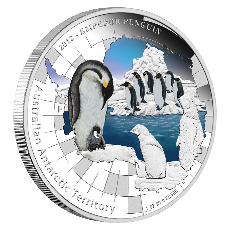2012 Australian Antarctic Territory Series - Emperor Penguin 1oz Silver Proof