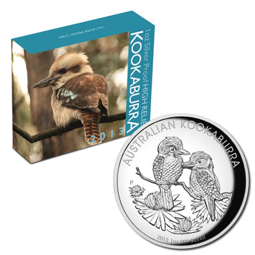 2013 Kookaburra High Relief 1oz Silver Proof