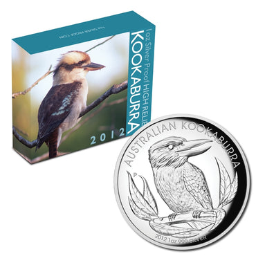 2012 Kookaburra High Relief 1oz Silver Proof