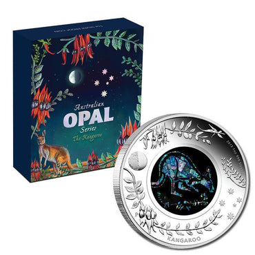 2013 Opal Series - Kangaroo 1oz Silver Proof | 2013 Opal Series - Kangaroo 1oz Silver Proof REVERSE | 2013 Opal Series - Kangaroo 1oz Silver Proof OBVERSE