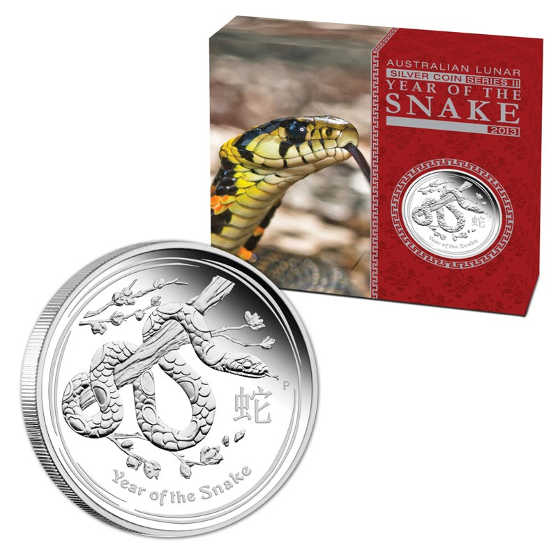 2013 Year of the Snake 1oz Silver Proof | 2013 Year of the Snake 1oz Silver Proof REVERSE | 2013 Year of the Snake 1oz Silver Proof OBVERSE