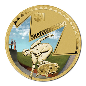 $1 2013 Young Collectors - Skateboarding Coloured UNC