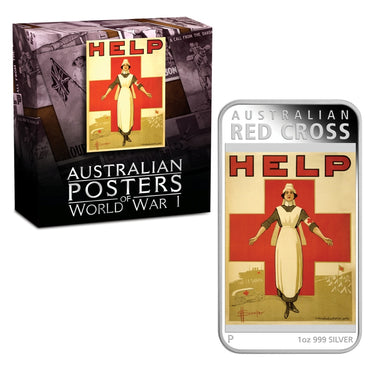 2015 Australia Posters of World War 1 - Red Cross 1oz Silver