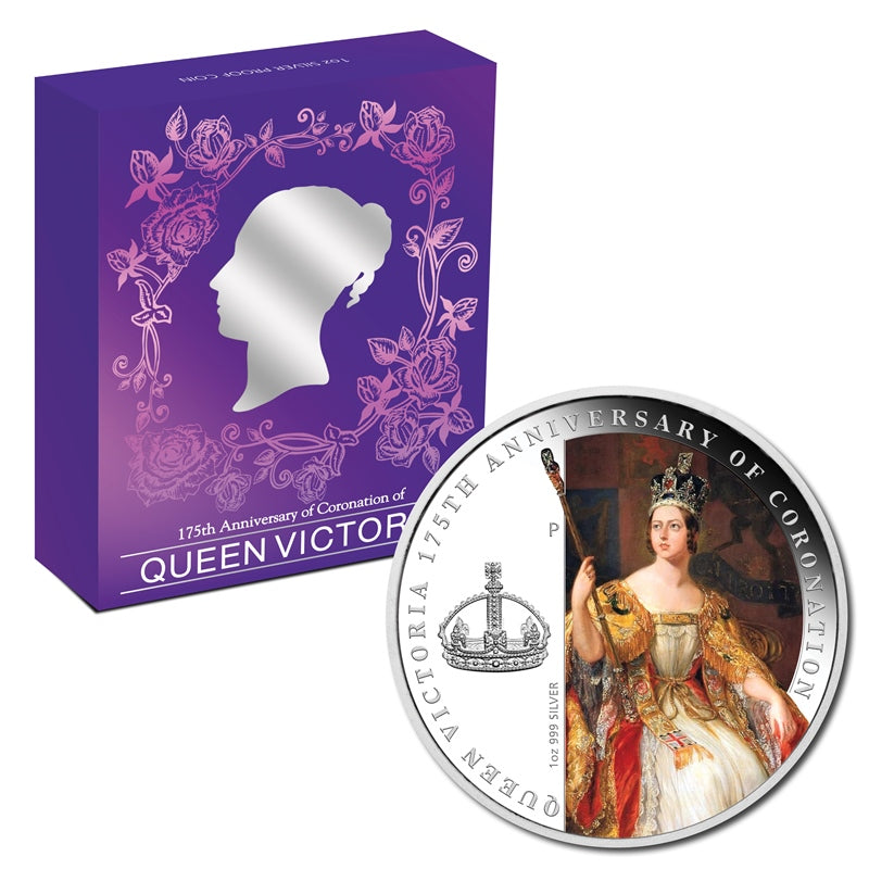 2013 Queen Victoria Coronation 1oz Silver Proof