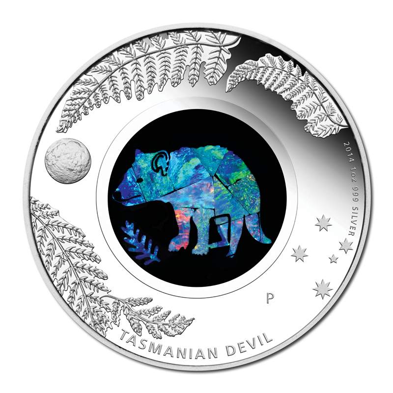 2014 Opal Series - Tasmanian Devil 1oz Silver Proof