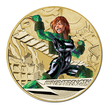 $1 2014 Super Powers- Superstrength Coloured UNC