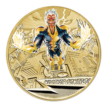 2014 $1 Super Powers- Weather Control Coloured UNC