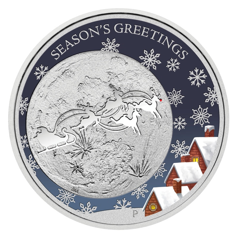 2014 Christmas 1/2oz Silver Coloured Proof