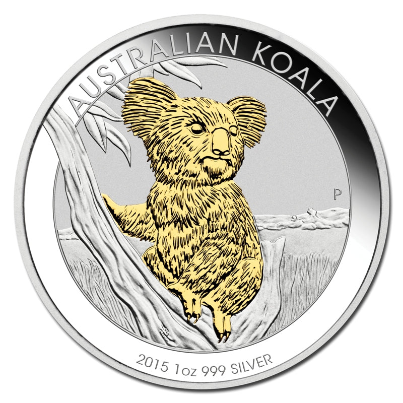2015 Gilded Koala 1oz Silver