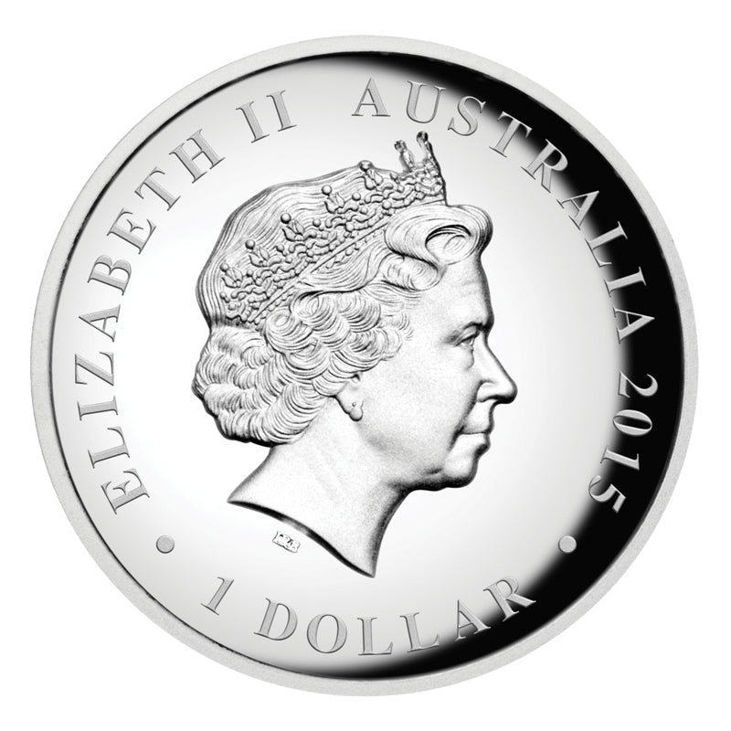 2015 25th Anniversary Kookaburra 1oz Silver Proof High Relief