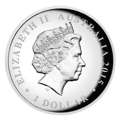 2015 25th Anniversary Kookaburra 1oz Silver Proof High Relief