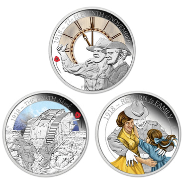 2018 The ANZAC Spirit - 1/2oz Silver 3-Coin Proof Set | 2018 The ANZAC Spirit - 1/2oz Silver 3-Coin Proof Set | 2018 The ANZAC Spirit - 1/2oz Silver 3-Coin Proof Set | 2018 The ANZAC Spirit - 1/2oz Silver 3-Coin Proof Set