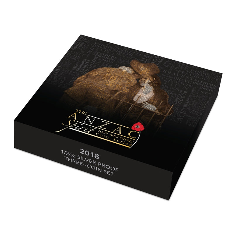 2014-2018 The ANZAC Spirit - 1/2oz Silver 15 Coin Proof inc. $1 Red Poppy