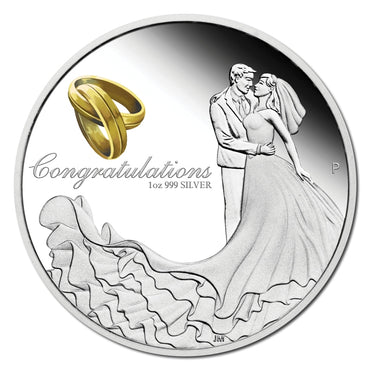 2015 Wedding 1oz Silver Proof Coin
