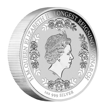 2015 Longest Reigning Monarch 1oz Silver Intaglio