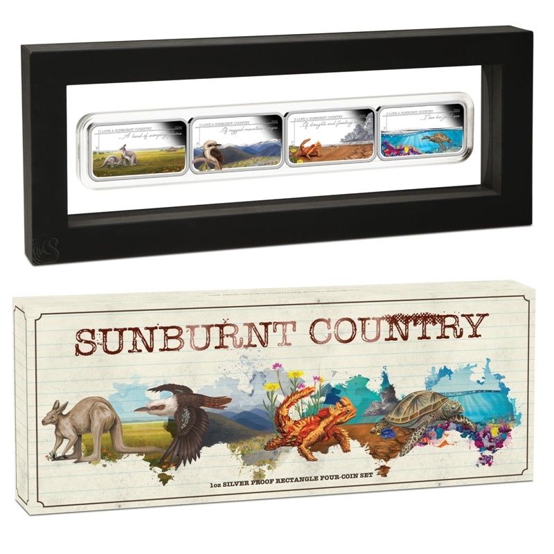 2015 Sunburnt Country 1oz Silver Rectangle Four Coin Set