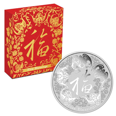 2016 Five Blessings 1oz Silver UNC Coin