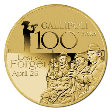 2015 $1 ANZAC Day - Lest We Forget UNC Coin