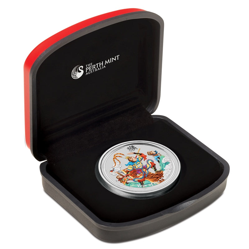 2016 Monkey King 1oz Silver Coloured Coin