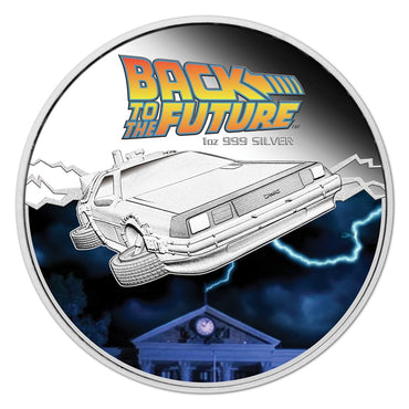 2015 Back to the Future Delorean 1oz Silver Coin