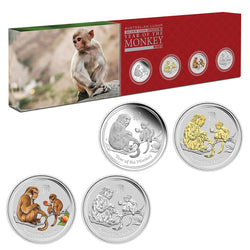 2016 Year of the Monkey 1oz Silver Typeset