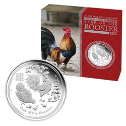 2017 Year of the Rooster 1oz Silver Proof | 2017 Year of the Rooster 1oz Silver Proof reverse | 2017 Year of the Rooster 1oz Silver Proof obverse