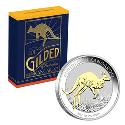 2017 Australian Kangaroo 1oz Silver Gilded Edition