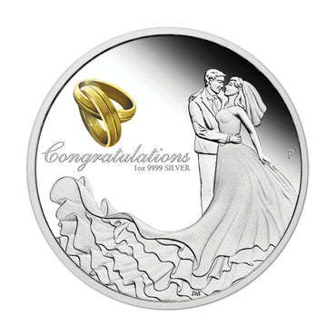 2018 Wedding 1oz Silver Proof Coin