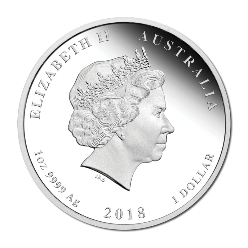 2018 Year of the Dog Coloured 1oz Silver Proof