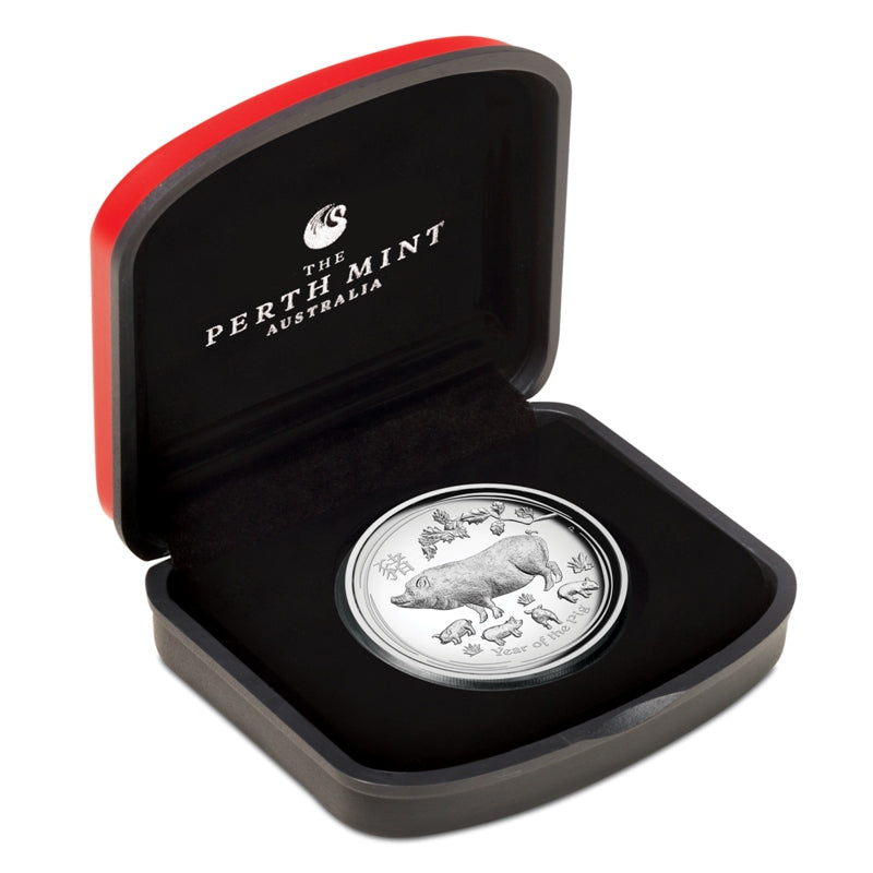 2019 Year of the Pig High Relief 1oz Silver Proof