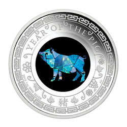 2019 Australian Opal Lunar Pig 1oz Silver Proof