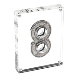 2018 Figure Eight Dragon 2oz Silver Antiqued Coin