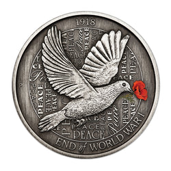 2018 End of WWI 100th Anniversary 5oz Silver Antiqued