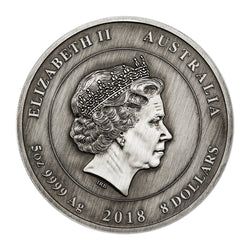 2018 End of WWI 100th Anniversary 5oz Silver Antiqued