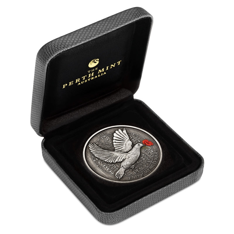 2018 End of WWI 100th Anniversary 5oz Silver Antiqued