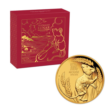 2020 Year of the Mouse 1/4oz Gold Proof | 2020 Year of the Mouse 1/4oz Gold Proof - REVERSE | 2020 Year of the Mouse 1/4oz Gold Proof - OBVERSE | 2020 Year of the Mouse 1/10oz Gold Proof - CASE