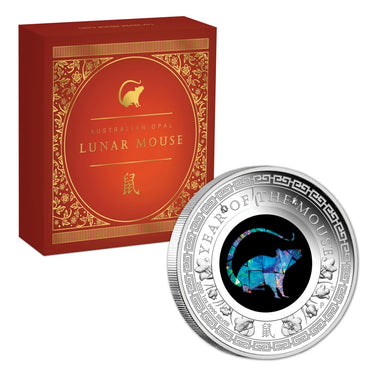2020 Australian Opal Lunar Mouse 1oz Silver Proof | 2020 Australian Opal Lunar Mouse 1oz Silver Proof | 2020 Australian Opal Lunar Mouse 1oz Silver Proof