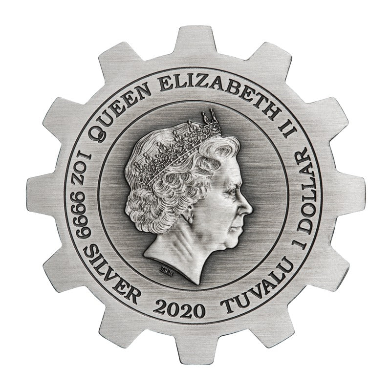 2020 Industry in Motion 1oz Silver Gear-Shaped 2 Coin Set