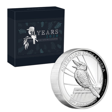 2020 Kookaburra High Relief 1oz Silver Proof | 2020 Kookaburra High Relief 1oz Silver Proof REVERSE | 2020 Kookaburra High Relief 1oz Silver Proof OBVERSE | 2020 Kookaburra High Relief 1oz Silver Proof CASE