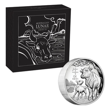 2021 Year of the Ox High Relief 1oz Silver Proof