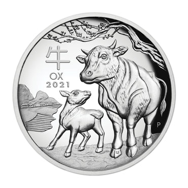2021 Year of the Ox High Relief 1oz Silver Proof