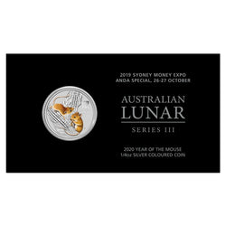 2020 Year of Mouse 1/4oz Silver Coloured Silver - ANDA Sydney