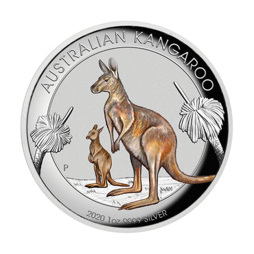 2020 Kangaroo 1oz Silver Coloured High Relief