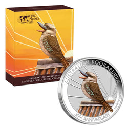 2020 World Money Fair Kookaburra 1oz Coloured Silver | 2020 World Money Fair Kookaburra 1oz Coloured Silver | 2020 World Money Fair Kookaburra 1oz Coloured Silver