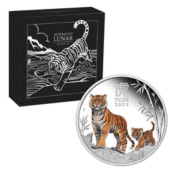 2022 Year of the Tiger Coloured 1oz Silver Proof