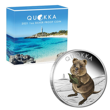 2021 Quokka 1oz Silver Coloured Proof