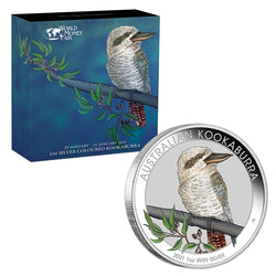 2021 World Money Fair Kookaburra 1oz Silver Coloured