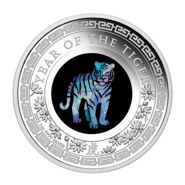2022 Australian Opal Lunar Tiger 1oz Silver Proof