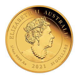 2021 Queen Elizabeth II 95th Birthday 1/4oz Gold Proof
