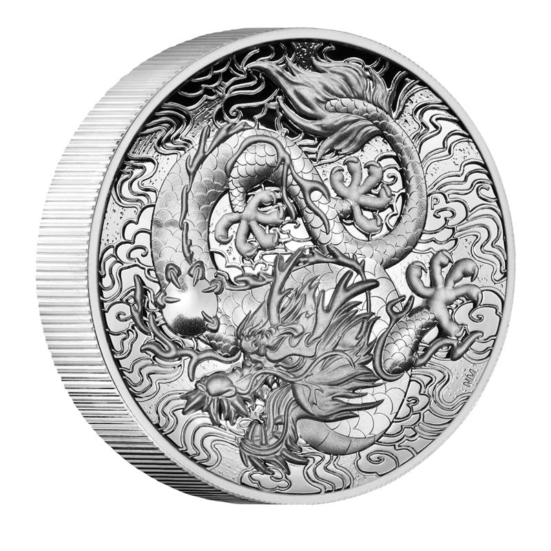 2021 Dragon High Relief 2oz Silver Proof